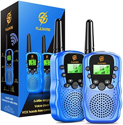Toy zee Long Range LCD Screen Walkie Talkies for Kids Gifts Outdoor Garden Camping Hiking Toys(Upgrade Blue Box)