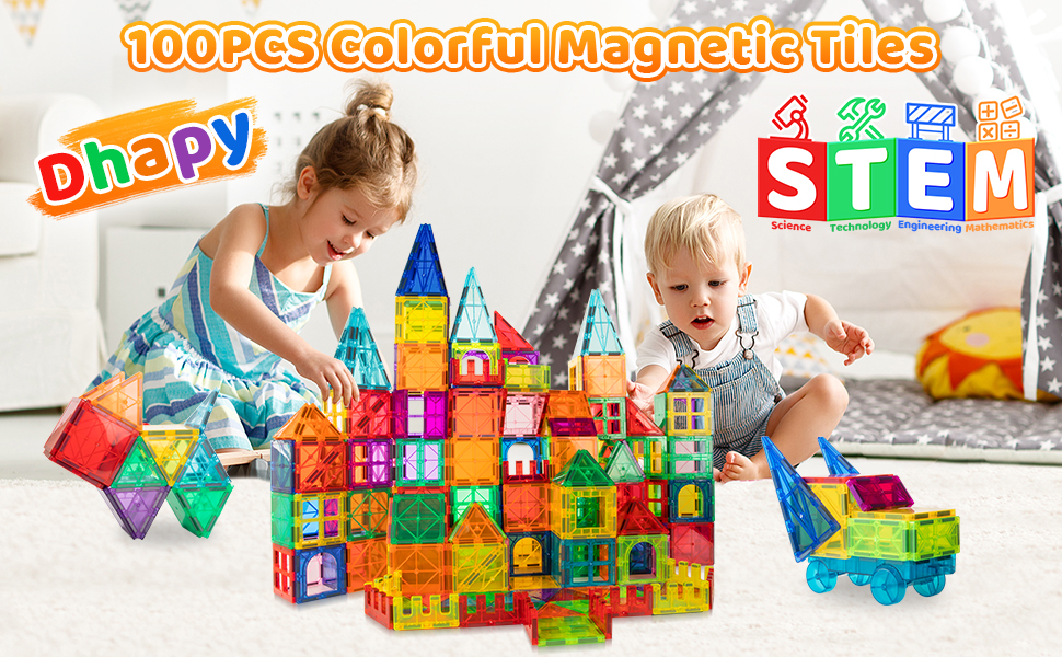 Magnet Toys for 3 Year Old Boys and Girls Magnetic Tiles Building Blocks STEM Learning Toys