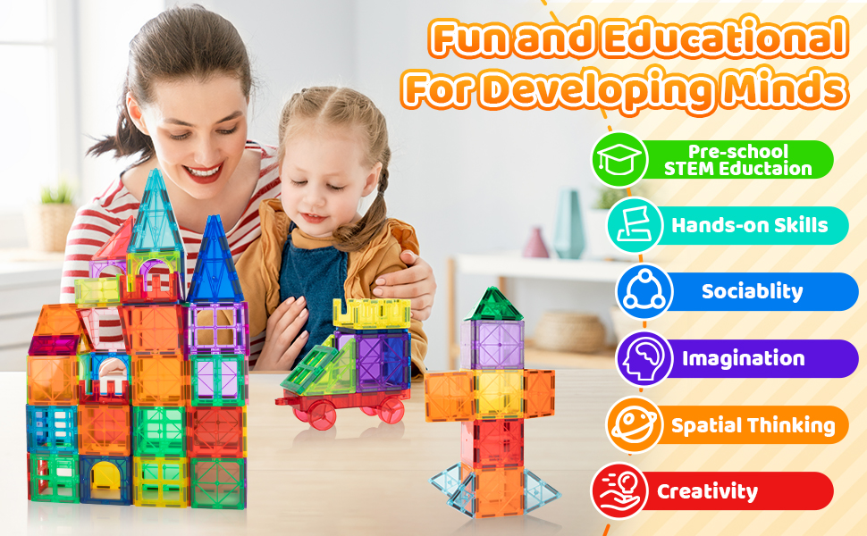Building Construction STEM Educational Toys for 3+ Years Old Boys and Girls