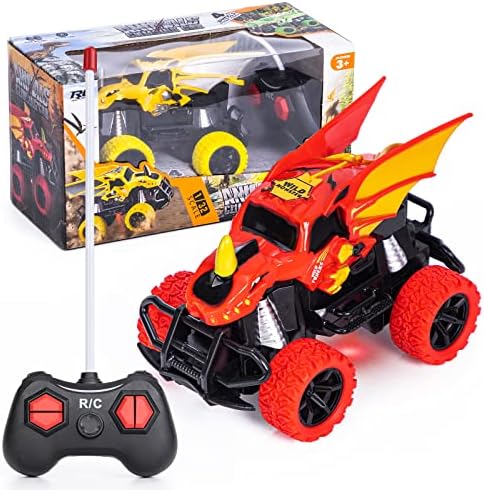 Vubkkty RC Car Toys for 3-6 Year Old Boys Dinosaur Remote Control Cars Mini Dino Cars for Kids 4-Channel RC Monster Car Outdoor Indoor Christmas Birthday Gifts Present